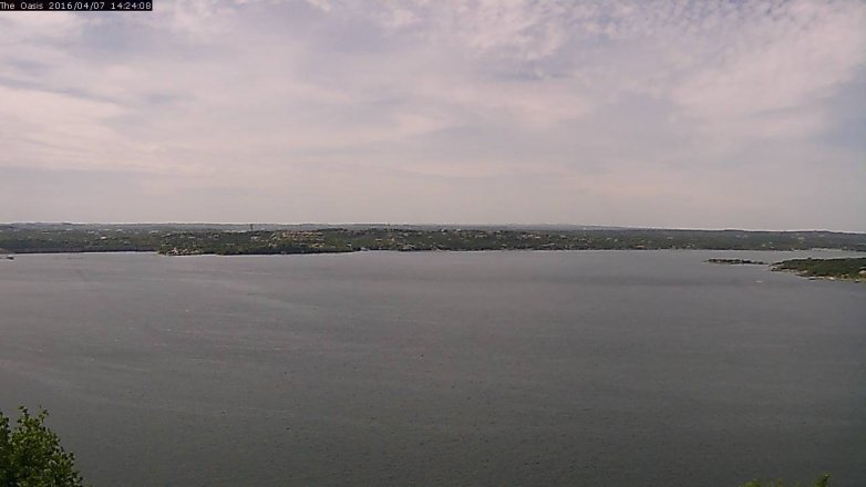 Lake Travis webcam, April 7, 2016 1:30 PM CT