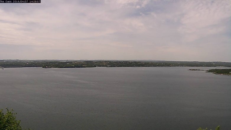 Lake Travis webcam, April 7, 2016 1:35 PM CT