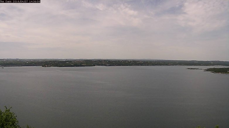 Lake Travis webcam, April 7, 2016 1:40 PM CT