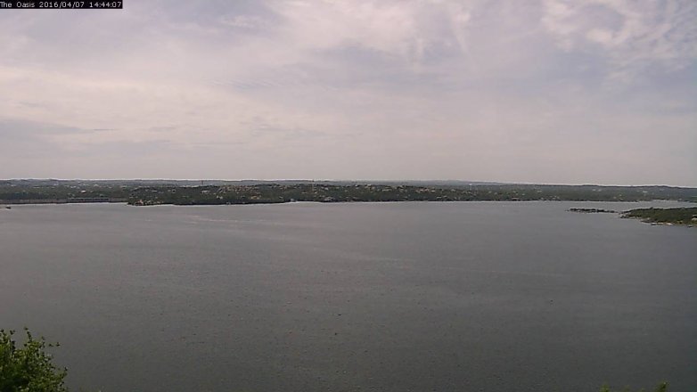 Lake Travis webcam, April 7, 2016 1:50 PM CT