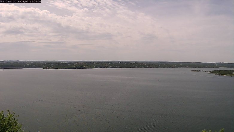 Lake Travis webcam, April 7, 2016 2:15 PM CT
