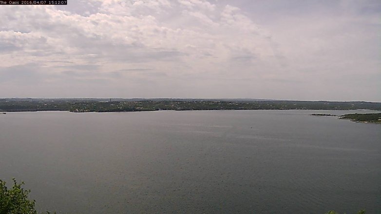 Lake Travis webcam, April 7, 2016 2:20 PM CT