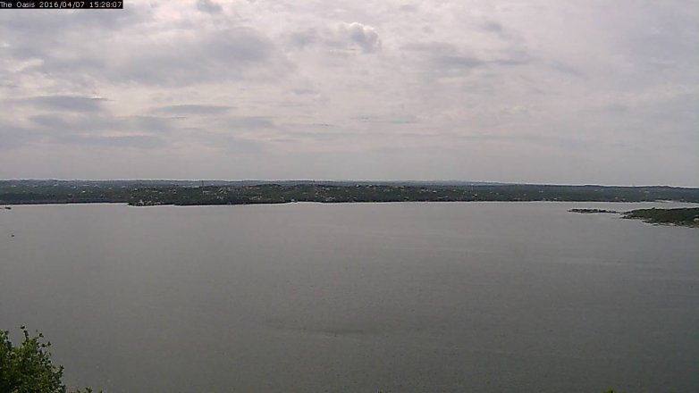 Lake Travis webcam, April 7, 2016 2:35 PM CT