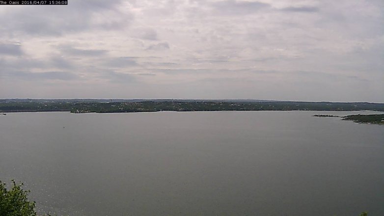 Lake Travis webcam, April 7, 2016 2:45 PM CT