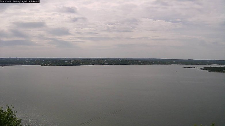 Lake Travis webcam, April 7, 2016 2:50 PM CT