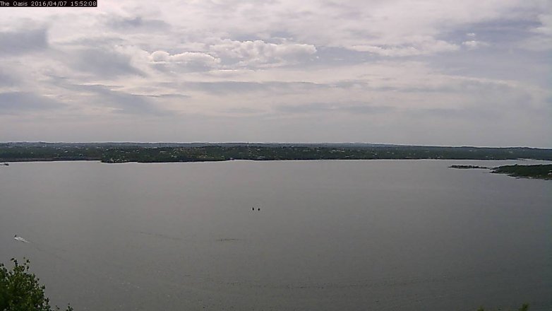 Lake Travis webcam, April 7, 2016 3:00 PM CT