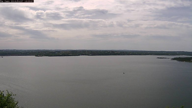 Lake Travis webcam, April 7, 2016 3:05 PM CT