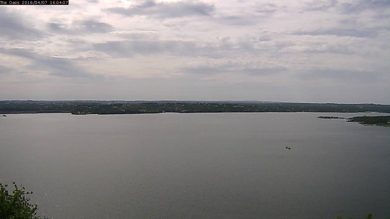 Lake Travis webcam, April 7, 2016 3:10 PM CT