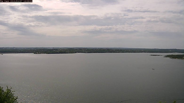Lake Travis webcam, April 7, 2016 3:15 PM CT