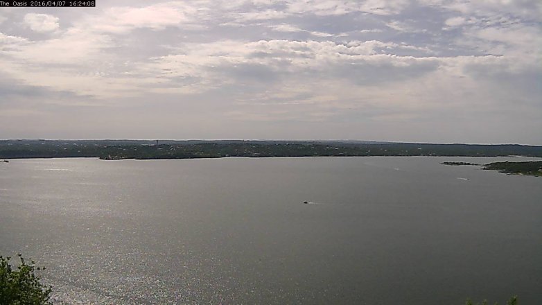 Lake Travis webcam, April 7, 2016 3:30 PM CT