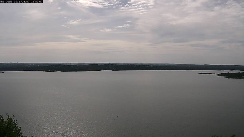 Lake Travis webcam, April 7, 2016 4:00 PM CT