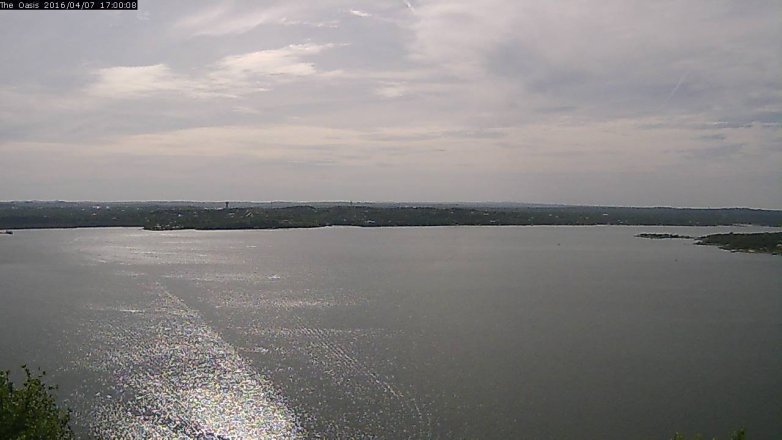 Lake Travis webcam, April 7, 2016 4:05 PM CT