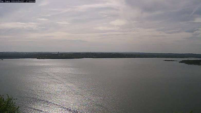 Lake Travis webcam, April 7, 2016 4:15 PM CT