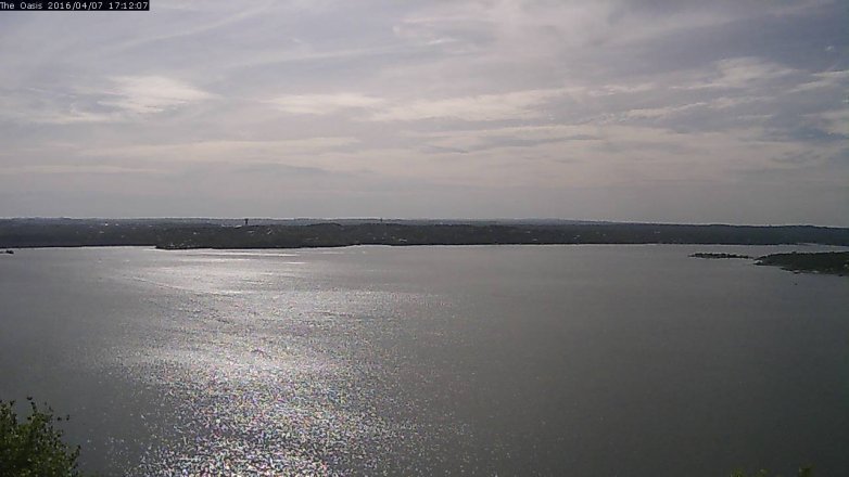 Lake Travis webcam, April 7, 2016 4:20 PM CT