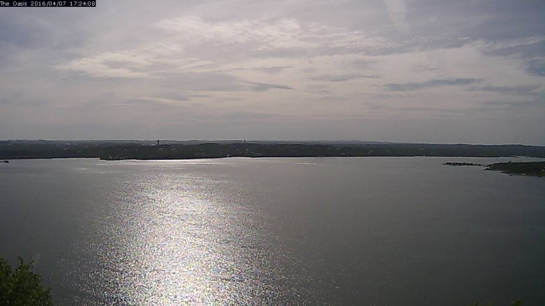 Lake Travis webcam, April 7, 2016 4:30 PM CT