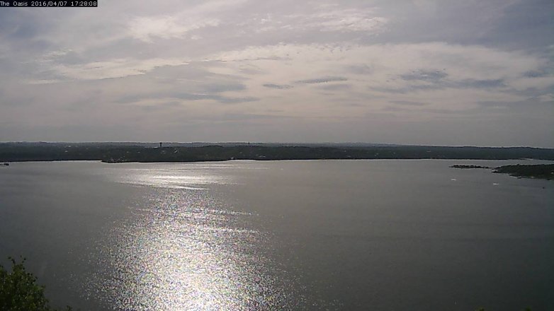 Lake Travis webcam, April 7, 2016 4:35 PM CT