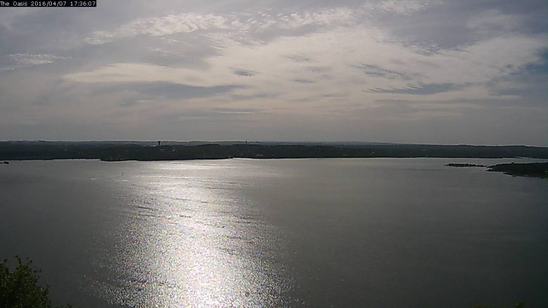 Lake Travis webcam, April 7, 2016 4:45 PM CT