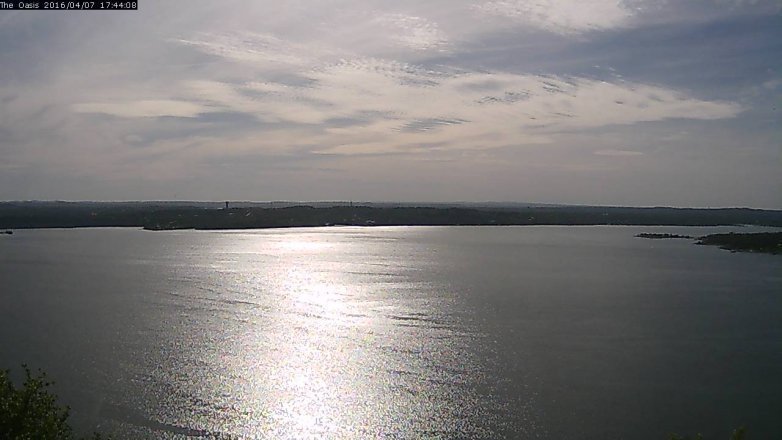 Lake Travis webcam, April 7, 2016 4:50 PM CT