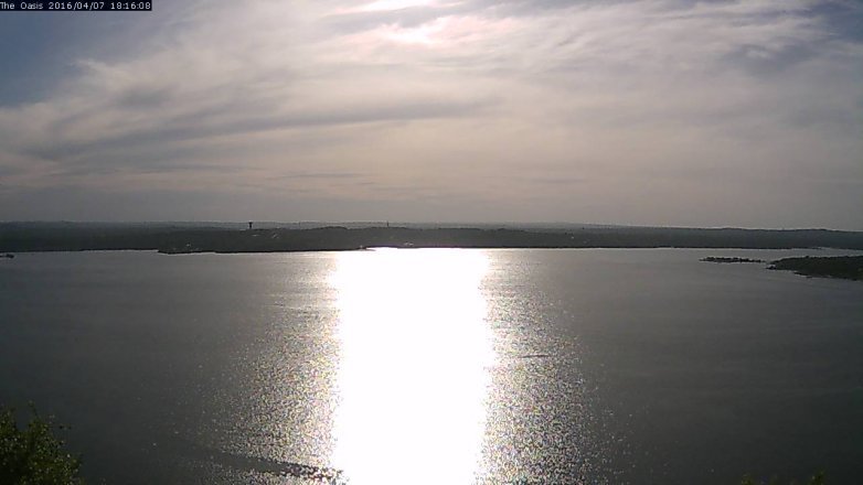 Lake Travis webcam, April 7, 2016 5:25 PM CT