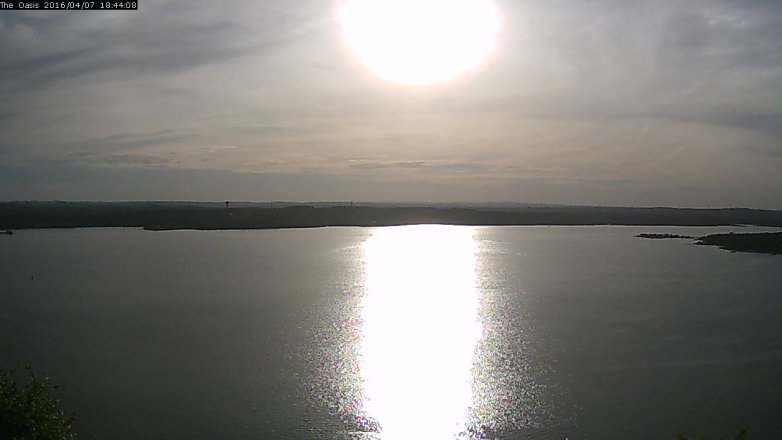 Lake Travis webcam, April 7, 2016 5:50 PM CT