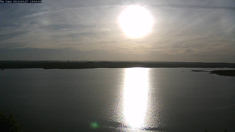 Lake Travis webcam, April 7, 2016 6:10 PM CT
