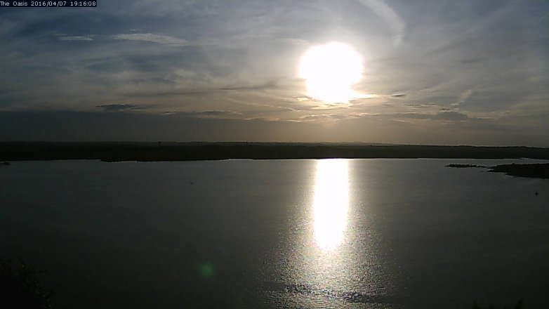 Lake Travis webcam, April 7, 2016 6:25 PM CT
