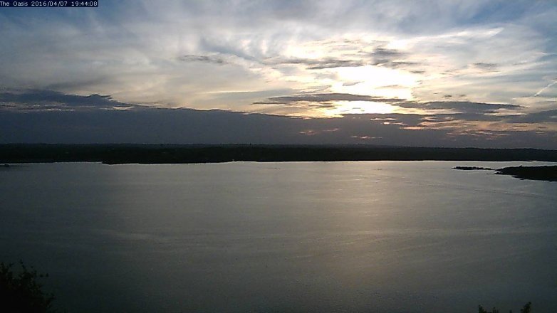 Lake Travis webcam, April 7, 2016 6:50 PM CT