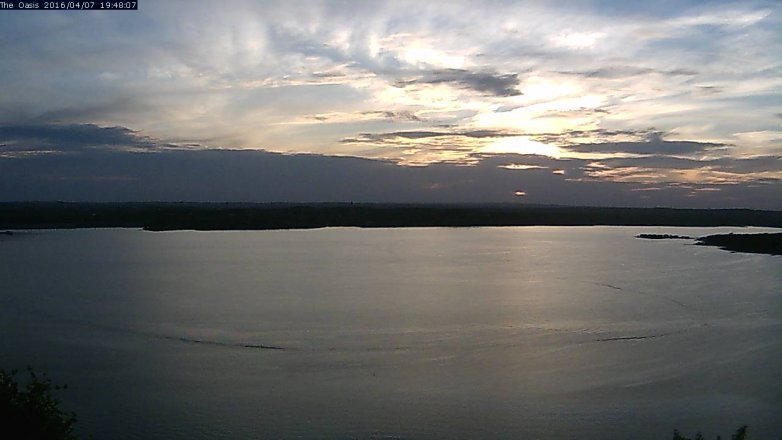 Lake Travis webcam, April 7, 2016 6:55 PM CT
