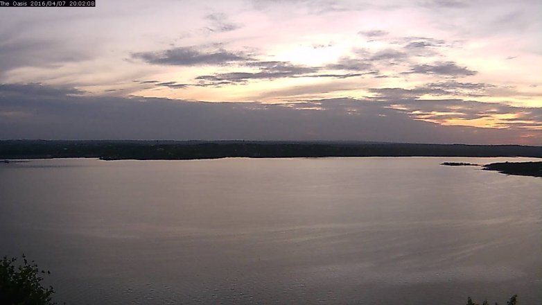 Lake Travis webcam, April 7, 2016 7:10 PM CT