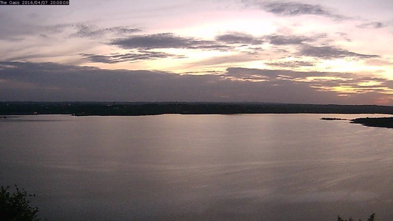 Lake Travis webcam, April 7, 2016 7:15 PM CT