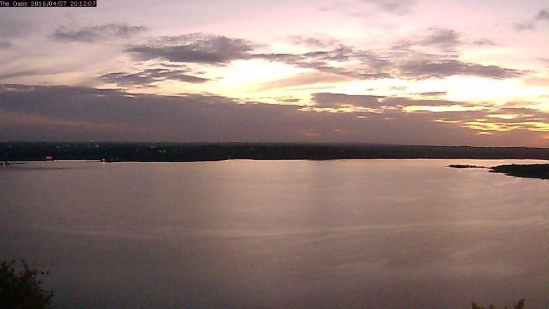 Lake Travis webcam, April 7, 2016 7:20 PM CT