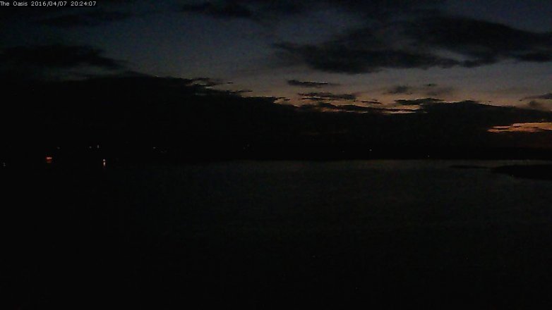 Lake Travis webcam, April 7, 2016 7:30 PM CT