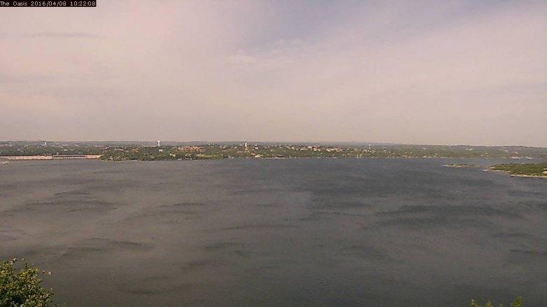 Lake Travis webcam, April 8, 2016 9:30 AM CT