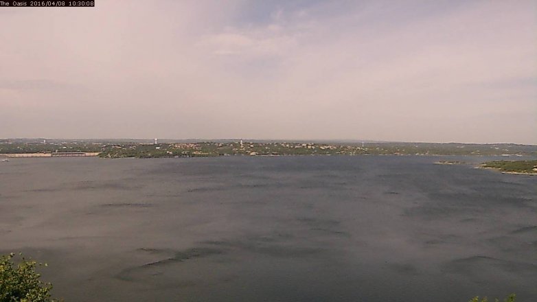 Lake Travis webcam, April 8, 2016 9:35 AM CT