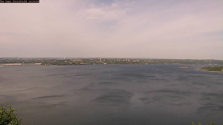 Lake Travis webcam, April 8, 2016 9:40 AM CT