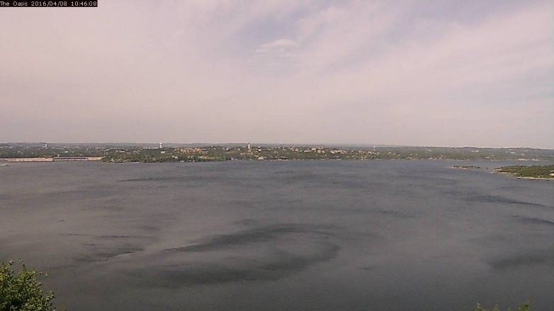 Lake Travis webcam, April 8, 2016 9:50 AM CT