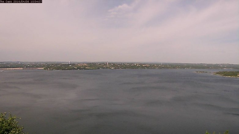 Lake Travis webcam, April 8, 2016 10:00 AM CT