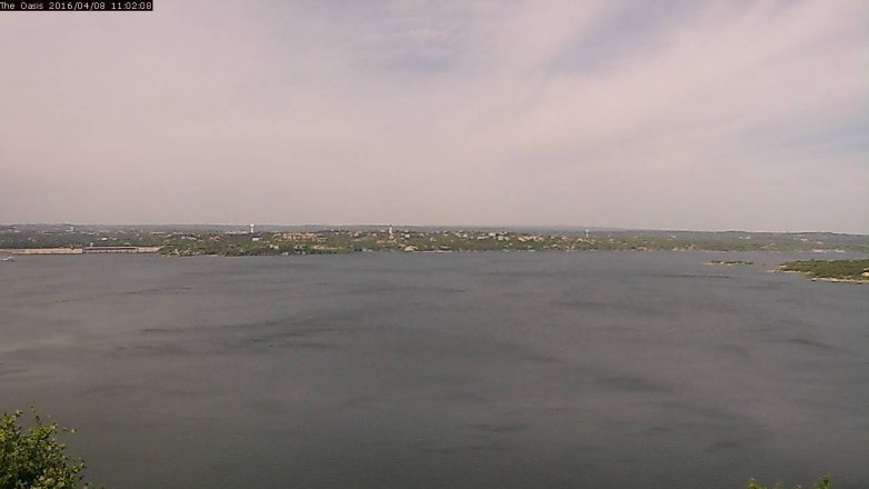 Lake Travis webcam, April 8, 2016 10:10 AM CT