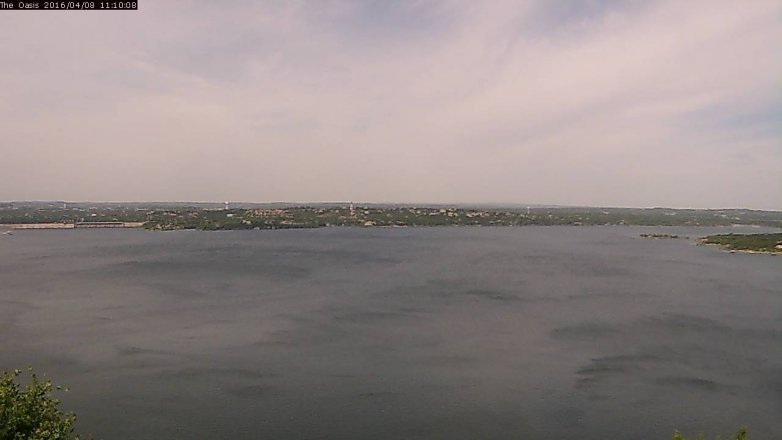 Lake Travis webcam, April 8, 2016 10:15 AM CT