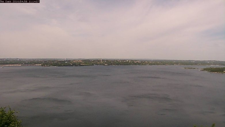 Lake Travis webcam, April 8, 2016 10:20 AM CT