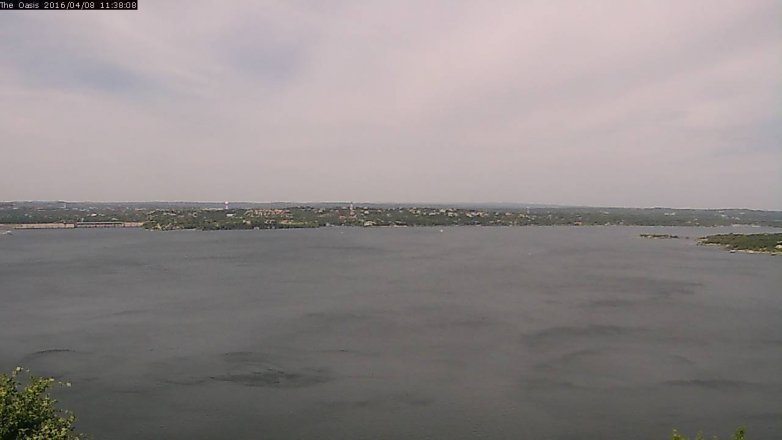Lake Travis webcam, April 8, 2016 10:45 AM CT
