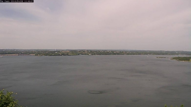 Lake Travis webcam, April 8, 2016 10:55 AM CT