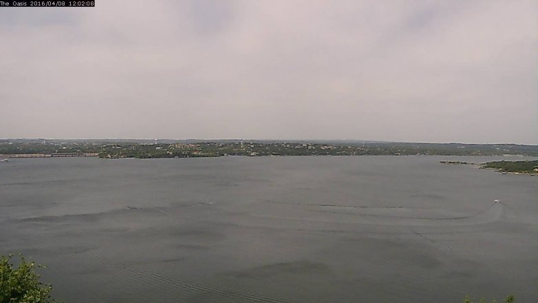 Lake Travis webcam, April 8, 2016 11:10 AM CT