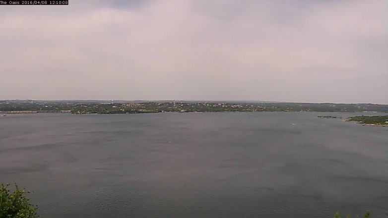 Lake Travis webcam, April 8, 2016 11:15 AM CT