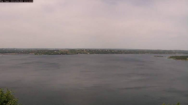 Lake Travis webcam, April 8, 2016 11:20 AM CT