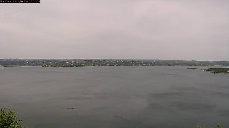 Lake Travis webcam, April 8, 2016 11:35 AM CT