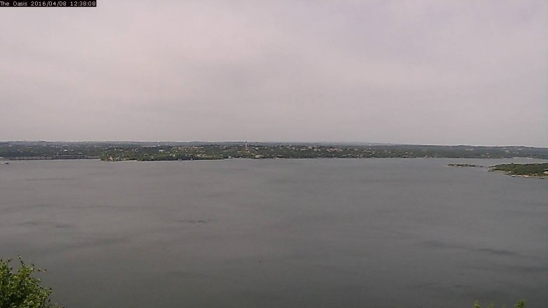 Lake Travis webcam, April 8, 2016 11:45 AM CT