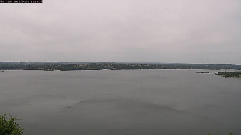 Lake Travis webcam, April 8, 2016 12:20 PM CT