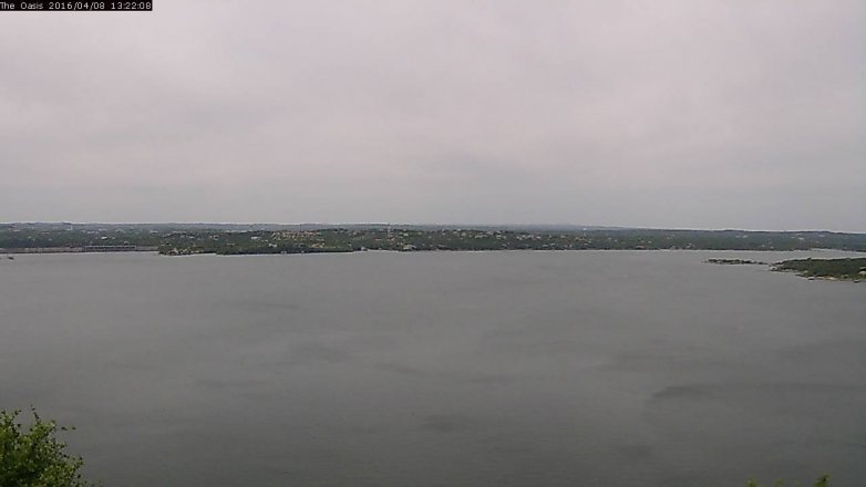 Lake Travis webcam, April 8, 2016 12:30 PM CT