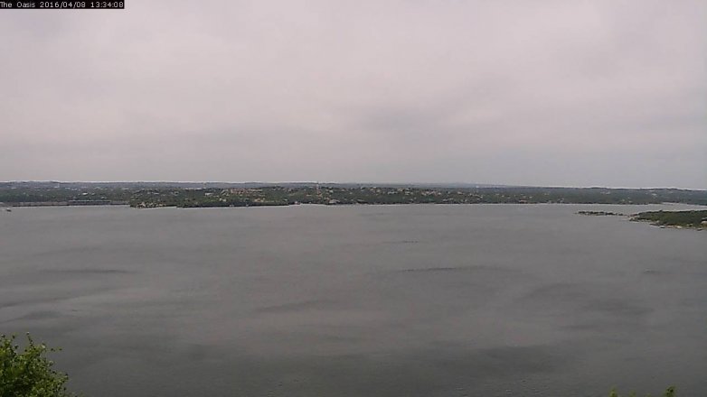 Lake Travis webcam, April 8, 2016 12:40 PM CT